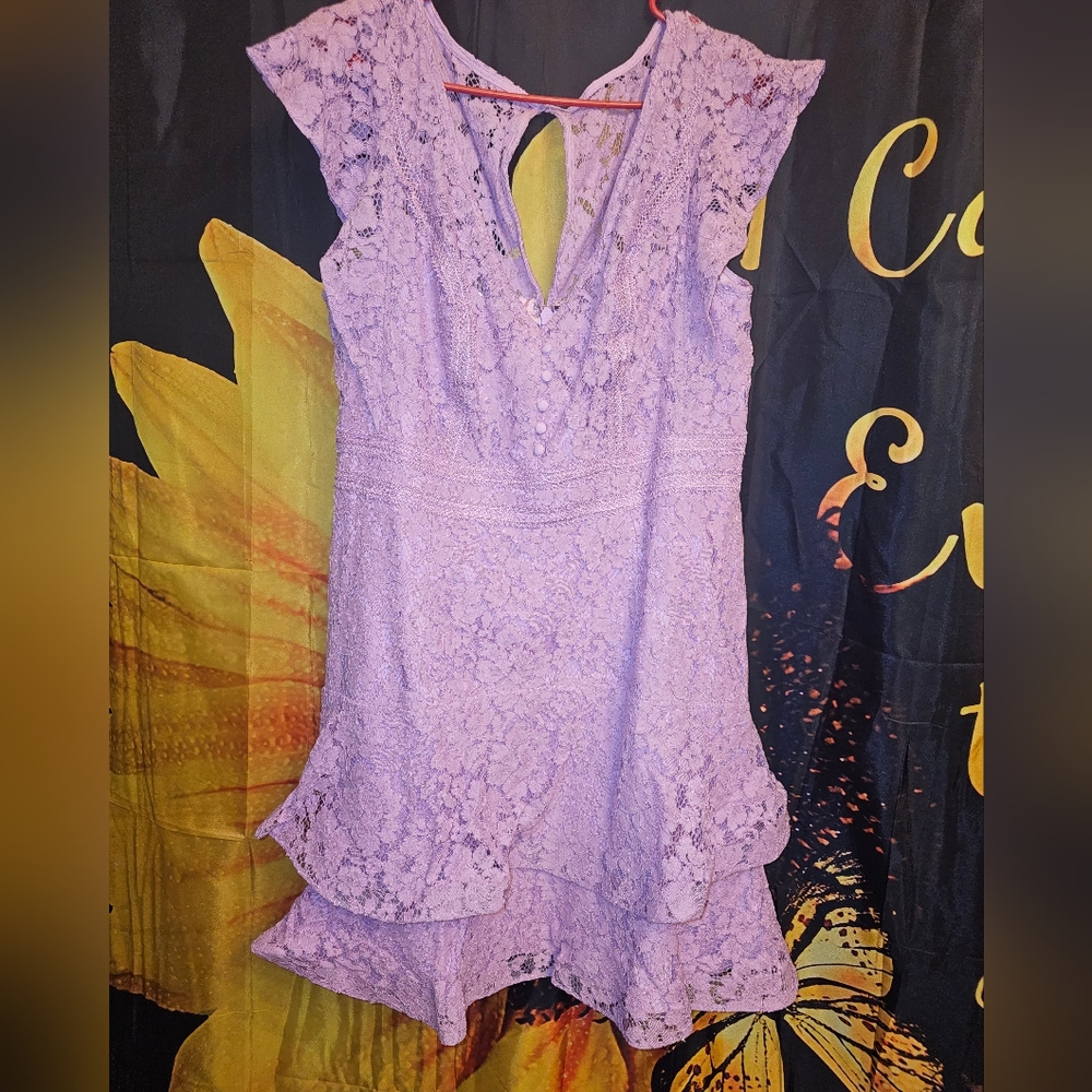 City Chic Lavender Lace Dress